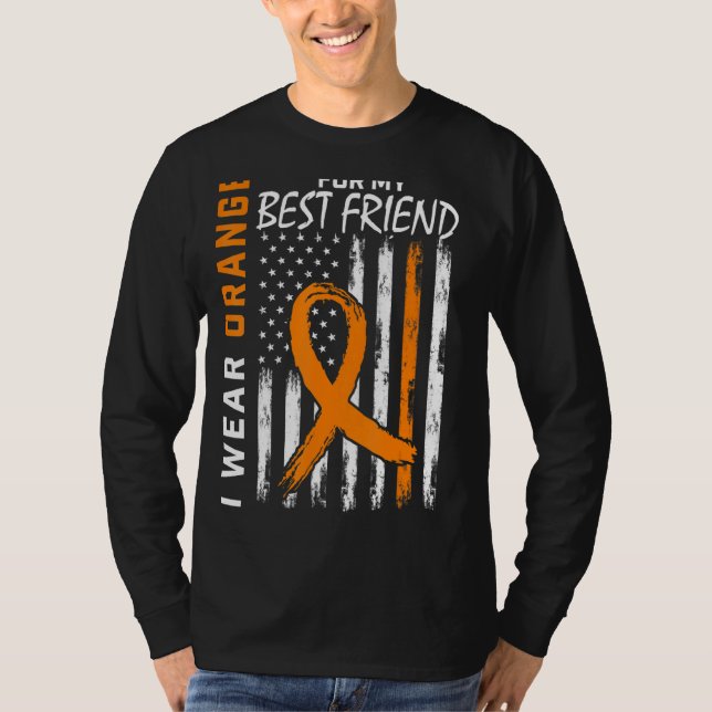 Orange für mein bester Freund Multiple Sklerose Aw T-Shirt (Vorderseite)