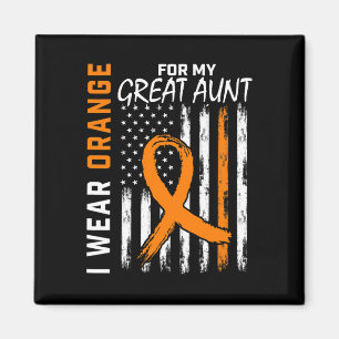 Orange für meine große Tante Leukämie Krebs Bewuss Magnet