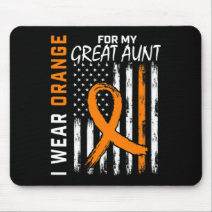 Orange für meine große Tante Leukämie Krebs Bewuss Mousepad