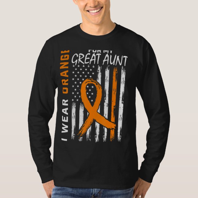 Orange für meine große Tante Multiple Sklerose Awa T-Shirt (Vorderseite)