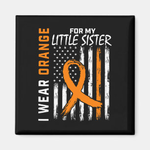 Orange für meine kleine Schwester Leukämie Krebs A Magnet