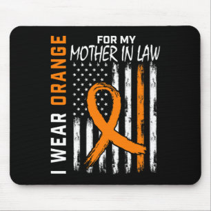 Orange für meine Mutter im Recht Leukämie Krebs Aw Mousepad