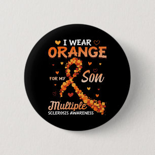 Orange für meine Son Multiple Sklerose Awarenes tr Button