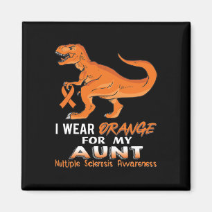 Orange für meine Tante Dinosaurier Multiple Sklero Magnet