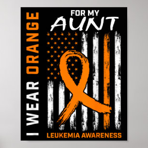 Orange für meine Tante Leukämie Bewusstsein Amerik Poster