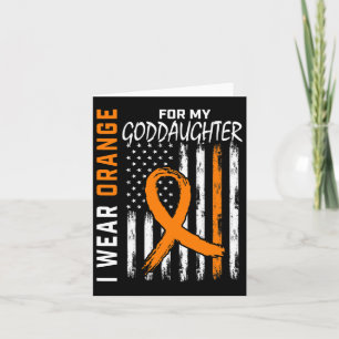 Orange für meine Tochter Leukämie Krebserkrankunge Karte
