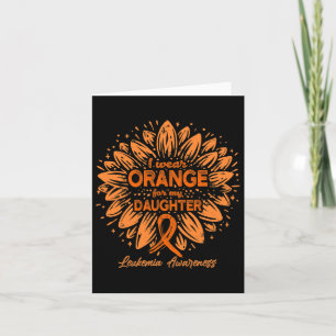Orange für meine Tochter tragen - Sonnenblumenleuk Karte