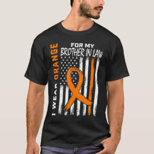 Orange für meinen Bruder im Jura Leukämie Bewussts T-Shirt