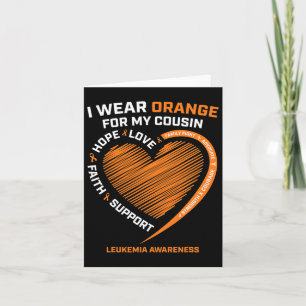 Orange für meinen Cousin Leukämie Awareness Pro Karte
