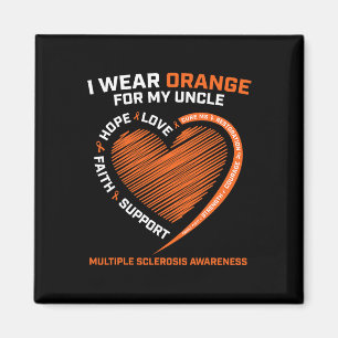 Orange für meinen Onkel tragen MS Multiple Skleros Magnet