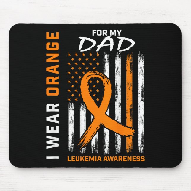 Orange für meinen Vater Leukämie Bewusstsein Ameri Mousepad (Vorne)