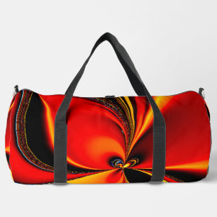 Orange Fury Fraktal Duffle Bag