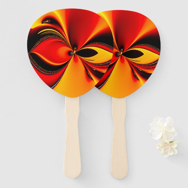 Orange Fury Fraktal  Fächer (Vorne und Hinten)
