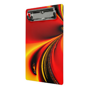 Orange Fury Fraktal Mini Klemmbrett