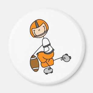 Orange Fußballspieler Magnet