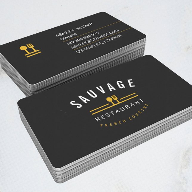 Orange Gabel-u. Visitenkarte (Von Creator hochgeladen)