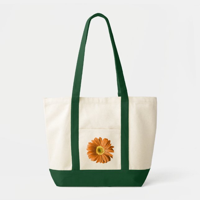 Orange Gänseblümchen-Blume Tragetasche (Vorne)