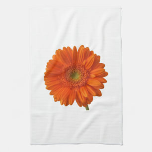 Orange Gänseblümchen-Geschirrtuch Küchentuch