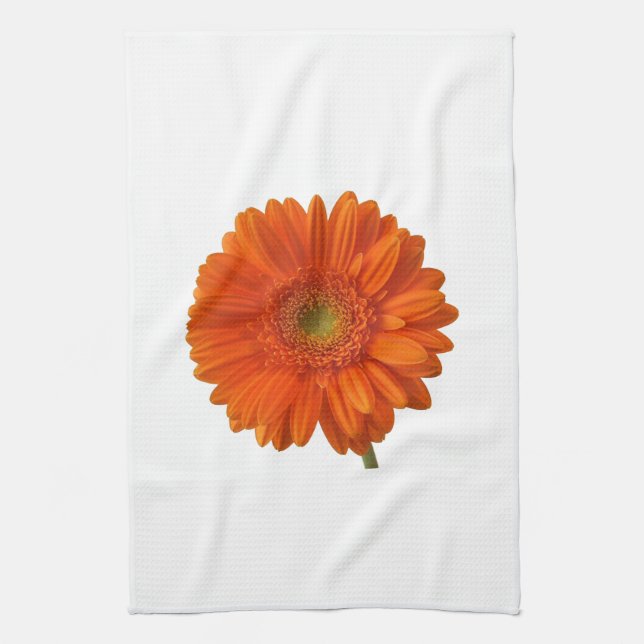 Orange Gänseblümchen-Geschirrtuch Küchentuch (Vertikal)