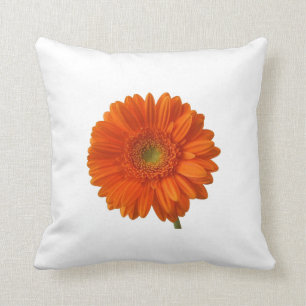 Orange Gänseblümchen-Kissen Kissen