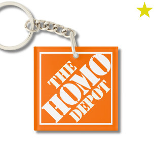 Orange Gay Homo Depot Schablone LGBTQ Lustiger Spr Schlüsselanhänger