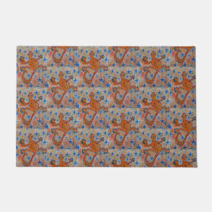Orange Gecko Door Mat Fußmatte