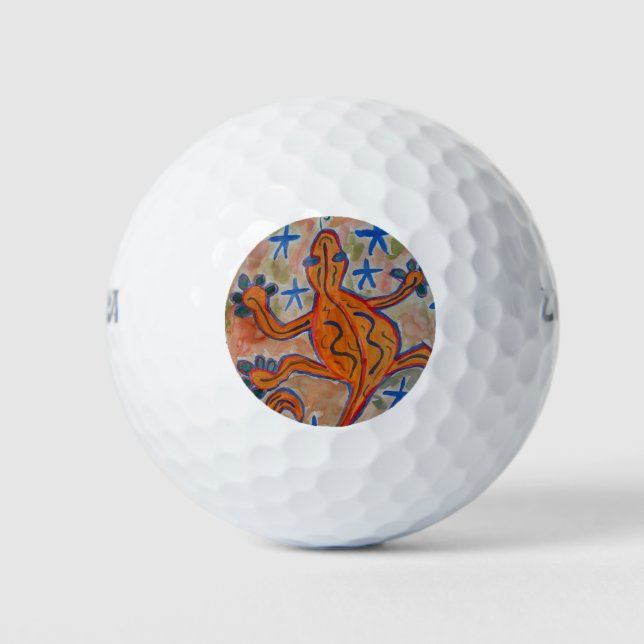 Orange Gecko Golfball (Vorderseite)