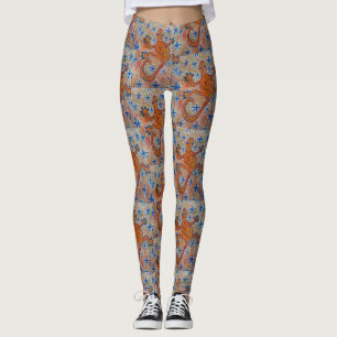 Orange Gecko Leggings