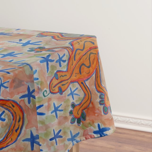 Orange Gecko Tischdecke (Beispiel)