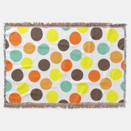 orange, gelb, braun, blaue Punkte Decke