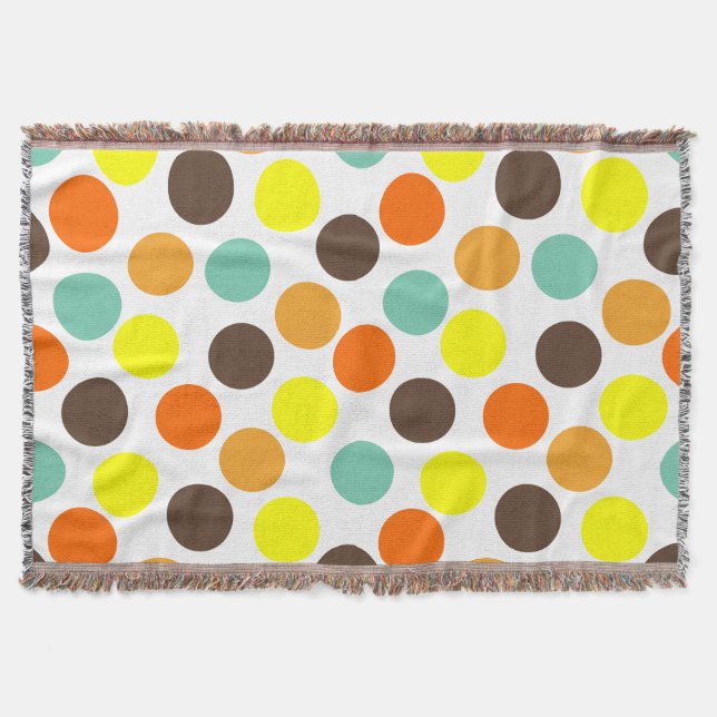 orange, gelb, braun, blaue Punkte Decke (Vorderseite)