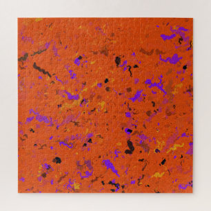 Orange, Gelb, Lila und Schwarz, Abstrakt