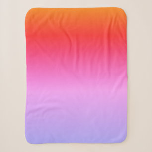 Orange Gelb Pink Lila Decke Sherpadecke