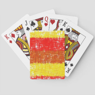 Orange Gelb Rot Retro Abstraktes Gemälde Spielkarten