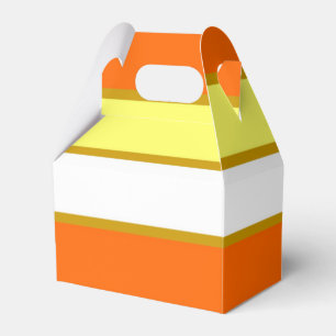 Orange, Gelb und Weiß Streifen Geschenkschachtel