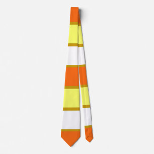 Orange, Gelb und Weiß Streifen Krawatte