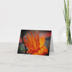 Orange-Gelbe Blume Anpassbare Note Card Dankeskarte