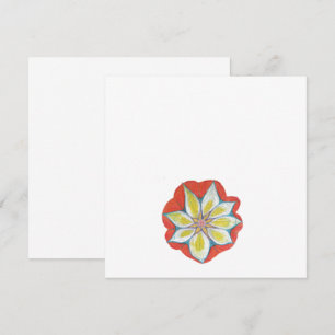 Orange Gelbe Blume Mandala Standard Einladung
