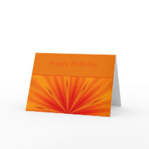 Orange-Gelbe Sternexplosion Happy Birthday