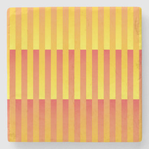 Orange-gelbe Streifenmuster Steinuntersetzer