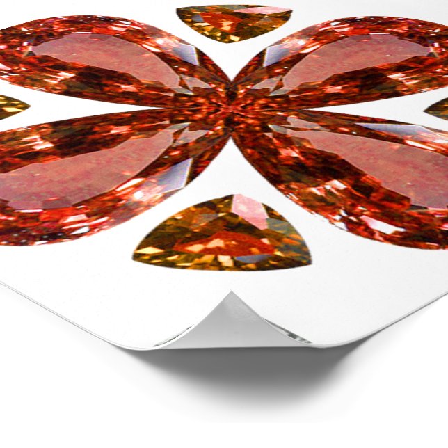 Orange Gemstone Diamond Art, Orange Poster (Ecke)