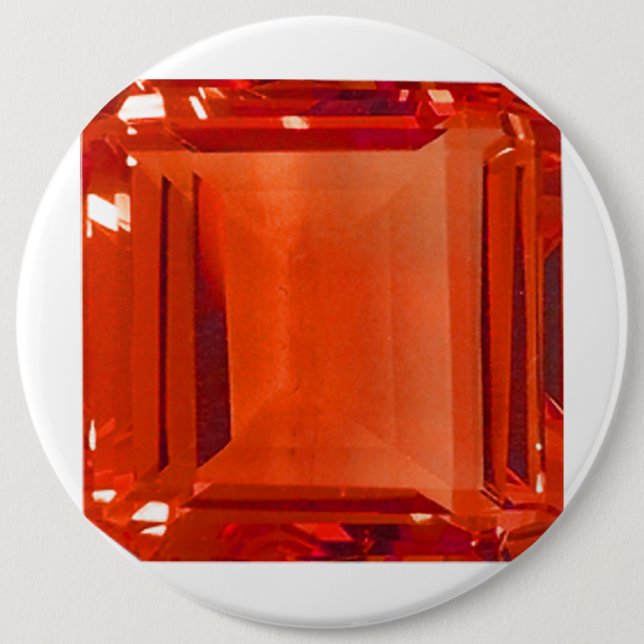 Orange Gemstone Pattern Button (Vorderseite)