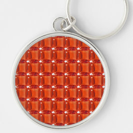 Orange Gemstone Pattern Schlüsselanhänger