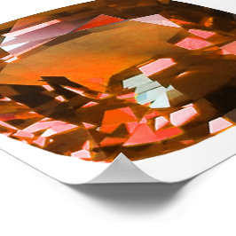 Orange Gemstone Poster