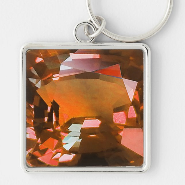 Orange Gemstone Schlüsselanhänger (Vorne)