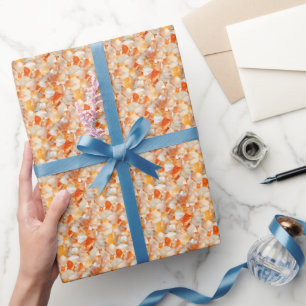 Orange Gemstones Geschenkpapier
