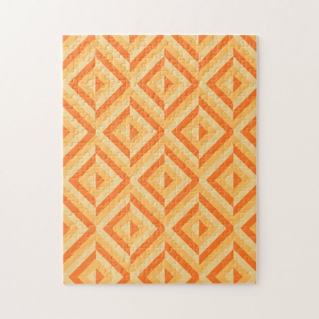 Orange Geometric Diamond Muster Frustration (Vertikal)