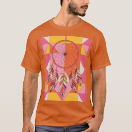 Orange Geometric Formen Dreamcatcher T - Shirt