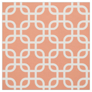 Orange Geometric Links Muster Stoff