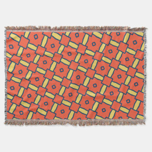 Orange Geometrisches Abstraktes Muster Decke